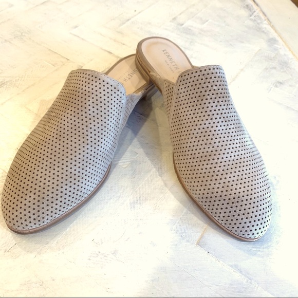 Kenneth Cole Rubie Tan Leather Slides Mules